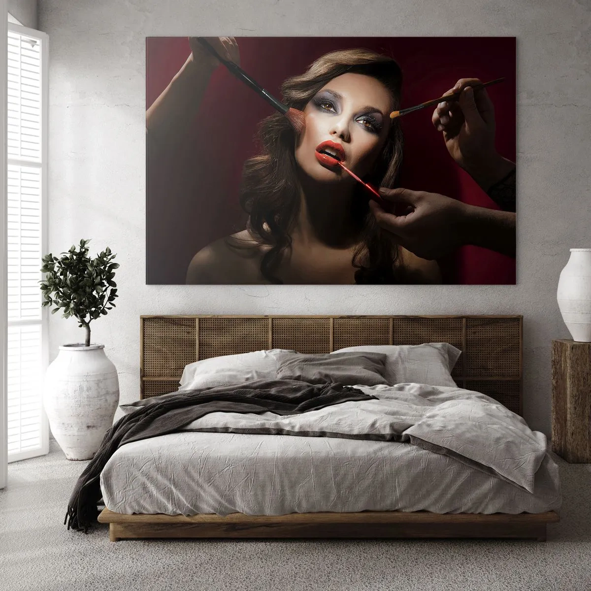 Quadro em vidro - Bela sonhadora - 100x70 cm