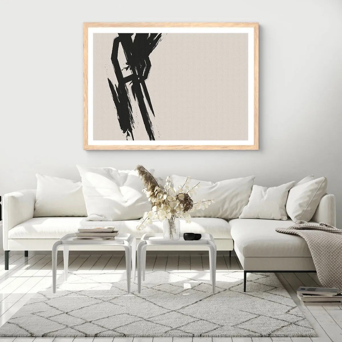 Pôster com moldura de carvalho claro - Corrida imparável - 70x50 cm