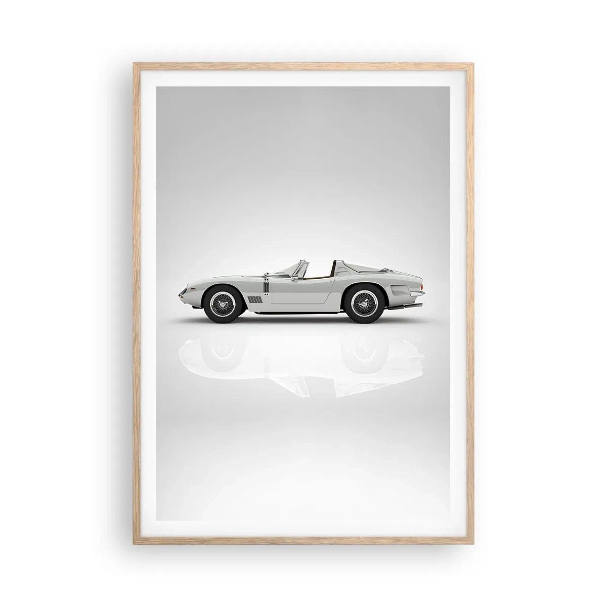 Pôster com moldura de carvalho claro - A promessa de diversão - 70x100 cm