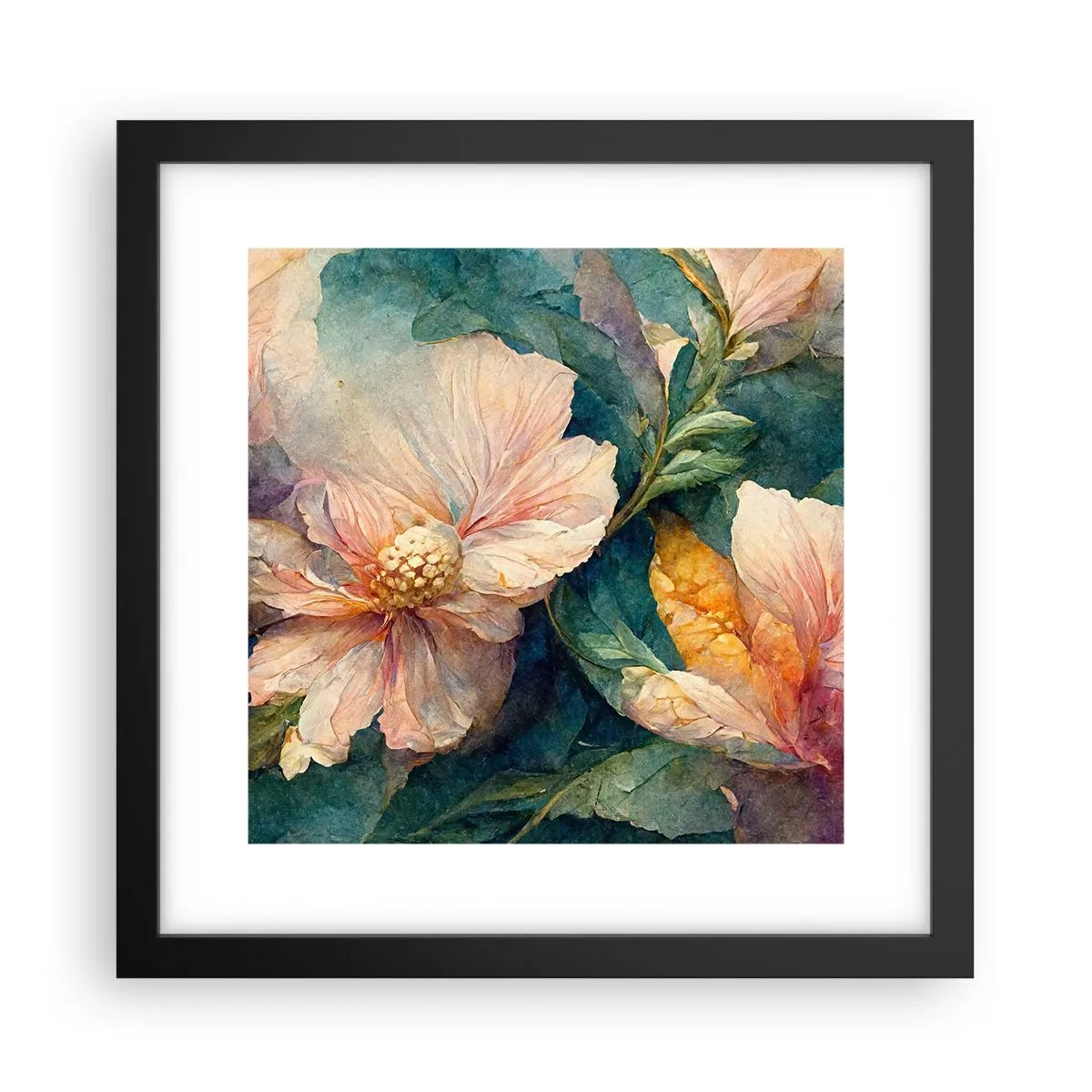 Pôster com moldura preta - Apenas sutileza - 30x30 cm