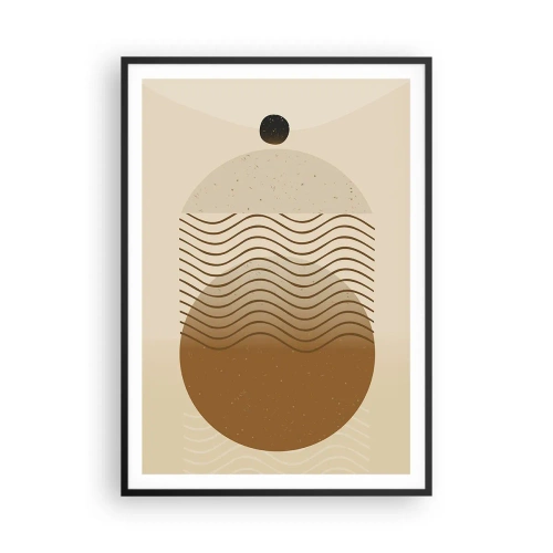 Pôster com moldura preta - Sobre a origem das figuras geométricas - 70x100 cm