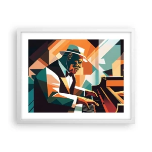 Pôster em moldura branca - Todo aquele jazz - 50x40 cm
