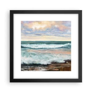 Pôster com moldura preta - Aqui suavizas a alma - 30x30 cm