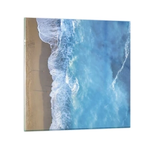 Quadro em vidro - O poder do azul - 70x70 cm