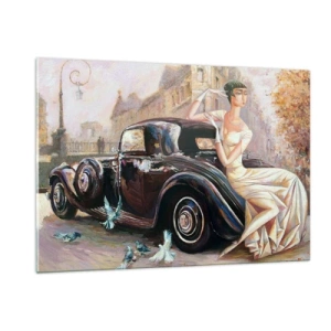 Quadro em vidro - Elegância retro - 120x80 cm