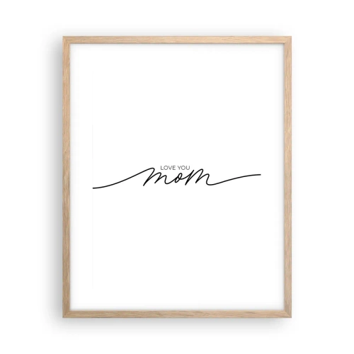 Pôster com moldura de carvalho claro - Uma grande emoção - 40x50 cm