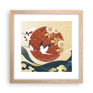 Pôster com moldura de carvalho claro - Conto de fadas japonês - 30x30 cm