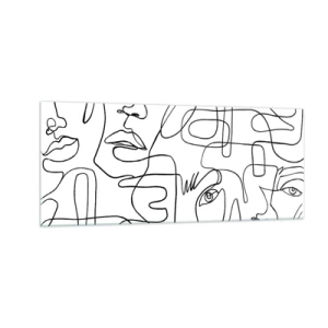 Quadro em vidro - Em emoções emaranhadas - 100x40 cm