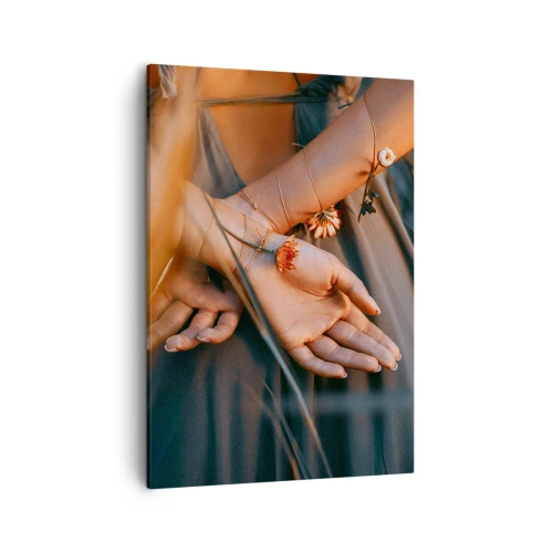 Quadro em tela - Ligada à natureza - 50x70 cm