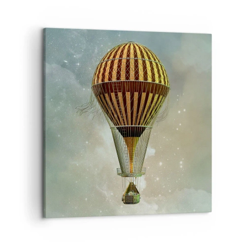 Quadro em tela - Voos pioneiros - 50x50 cm