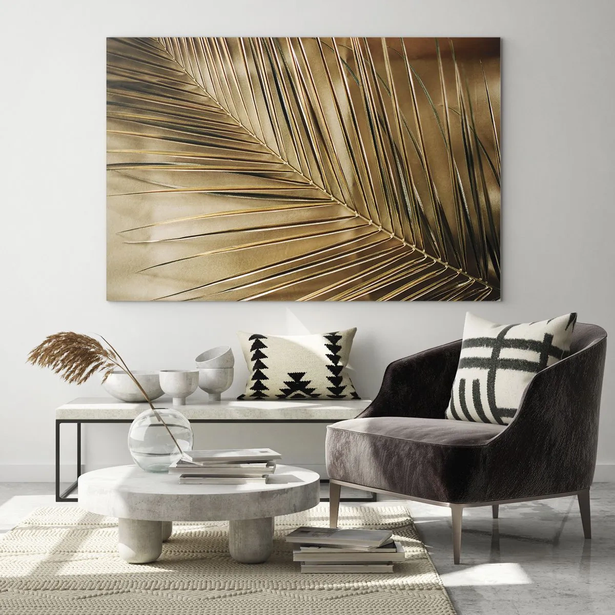 Quadro em vidro - Colunata natural - 100x70 cm