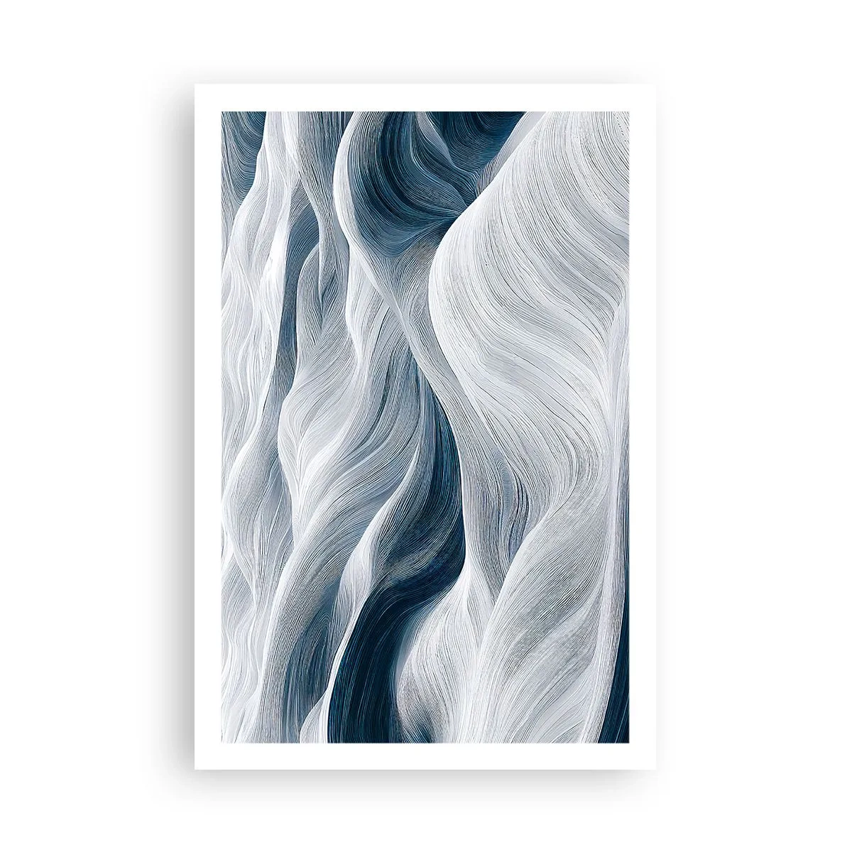 Pôster - Ondas brancas e azuis - 61x91 cm