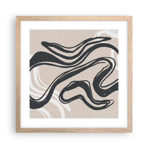 Pôster com moldura de carvalho claro - Expressão multiplicada - 40x40 cm