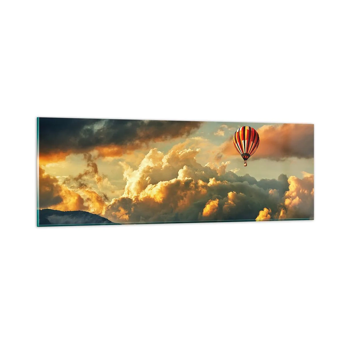 Quadro em vidro - Eu voo porque sou livre - 90x30 cm