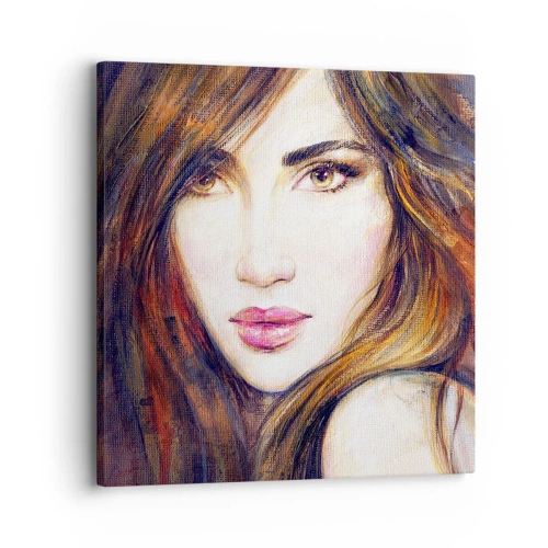 Quadro em tela - O que estás a pensar - 30x30 cm