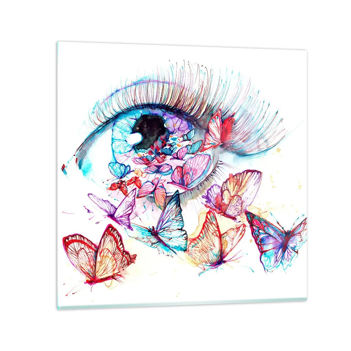 Quadro em vidro - Olhos de conto de fadas - 70x70 cm