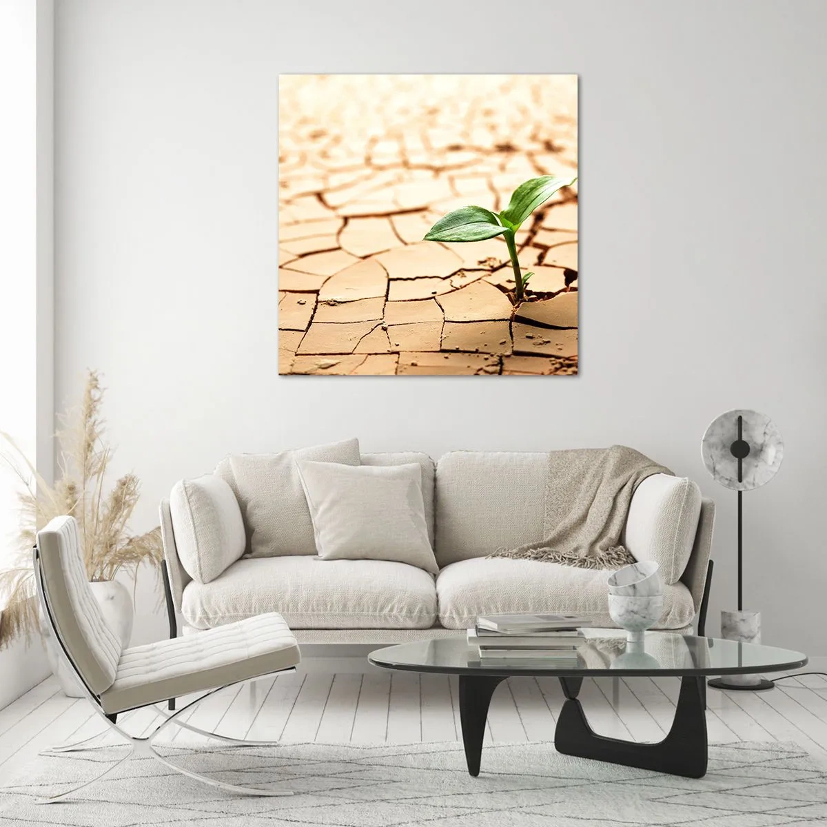 Quadro em vidro - A força indomável da vida - 60x60 cm