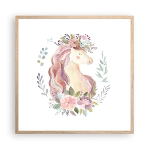 Pôster com moldura de carvalho claro - Um convite ao mundo dos contos de fadas - 60x60 cm