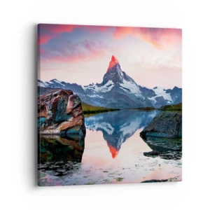 Quadro em tela - O coração das montanhas é quente - 40x40 cm