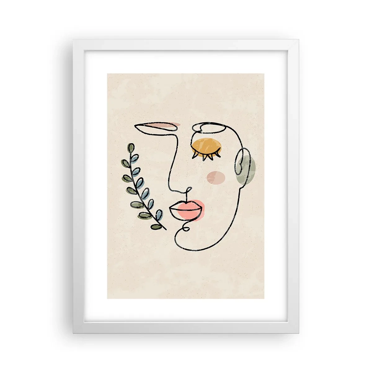 Pôster em moldura branca - Paz encontrada - 30x40 cm