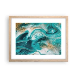 Pôster com moldura de carvalho claro - Rio do Ouro - 40x30 cm