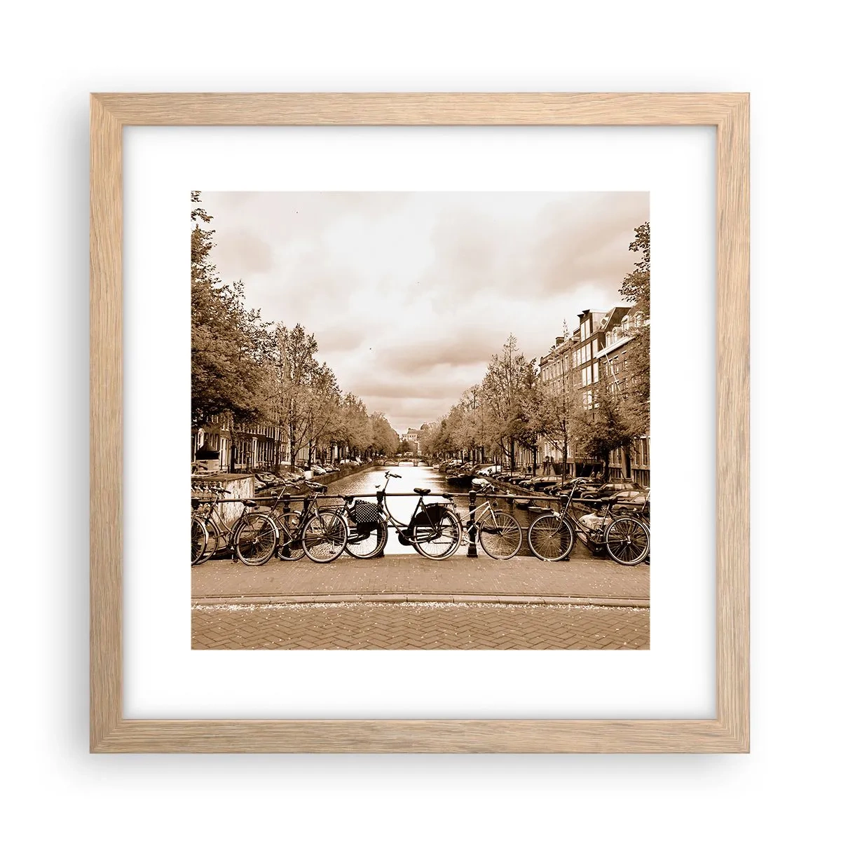 Pôster com moldura de carvalho claro - Vibrações holandesas - 30x30 cm