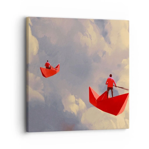 Quadro em tela - Expedição dos sonhadores - 30x30 cm