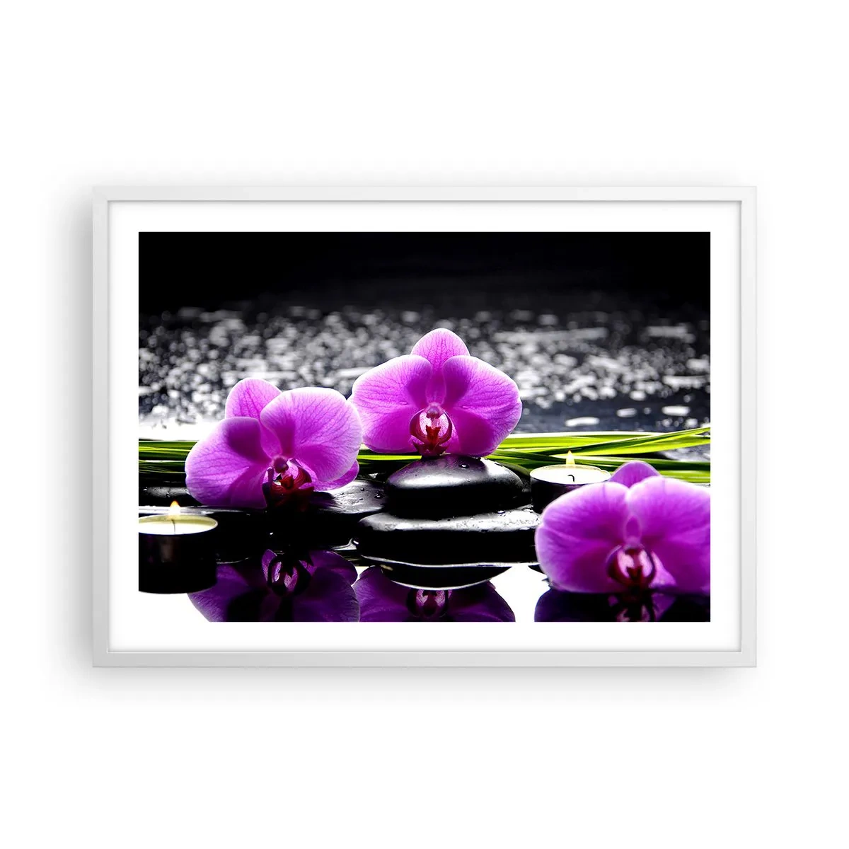 Pôster em moldura branca - Afogar-se na paz e sossego - 70x50 cm