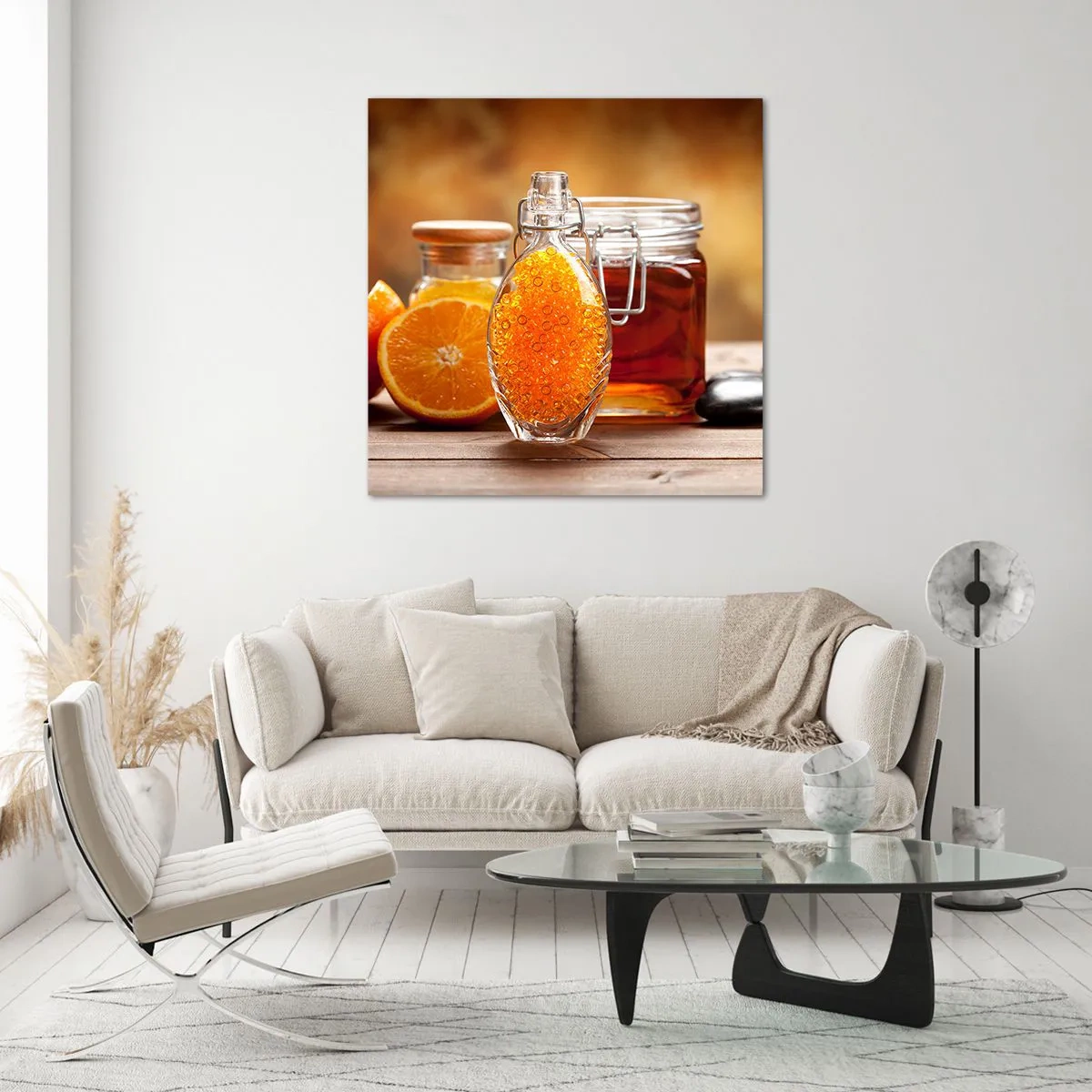Quadro em vidro - Sabores e aromas ensolarados - 70x70 cm