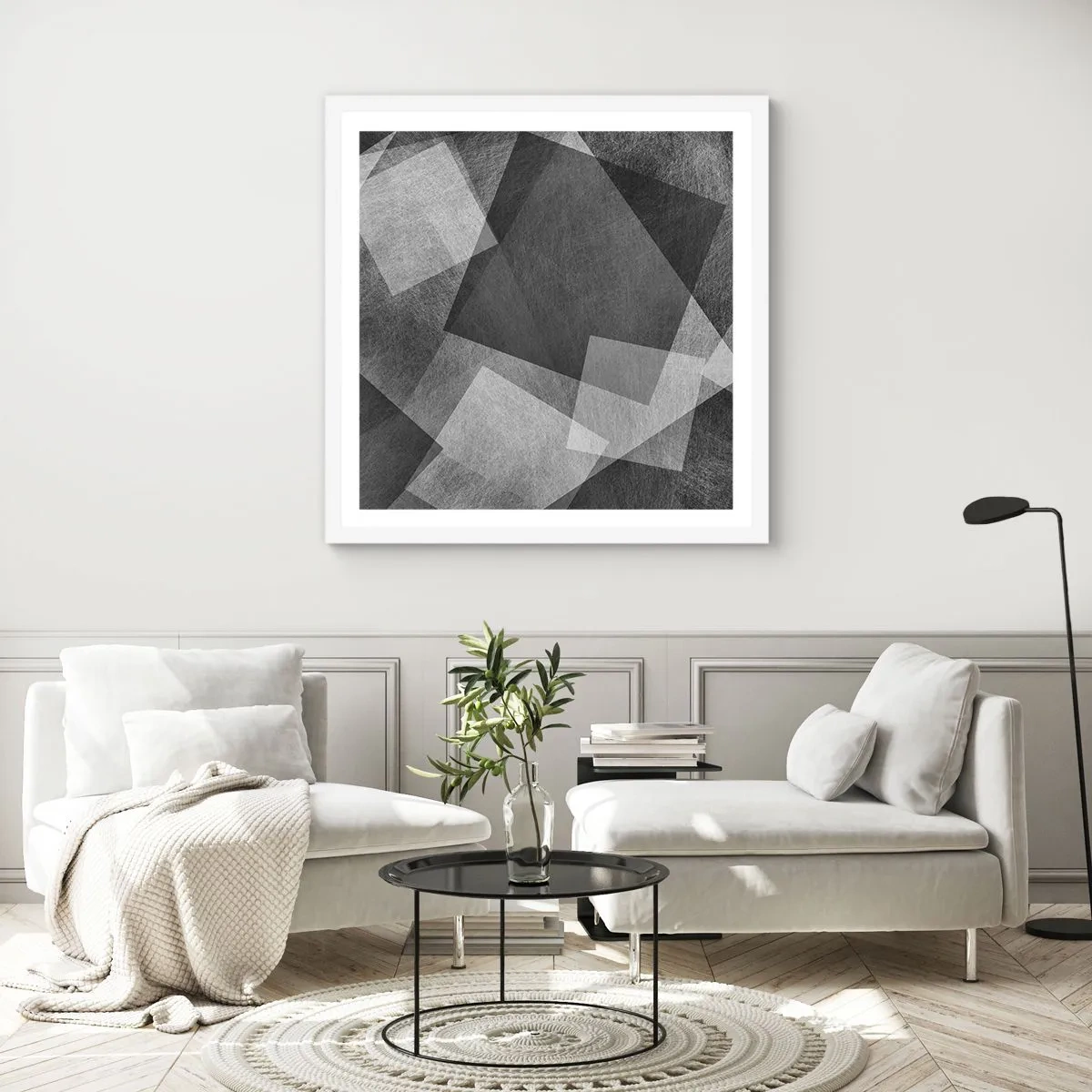 Pôster em moldura branca - Um eterno símbolo da durabilidade e da ordem - 60x60 cm