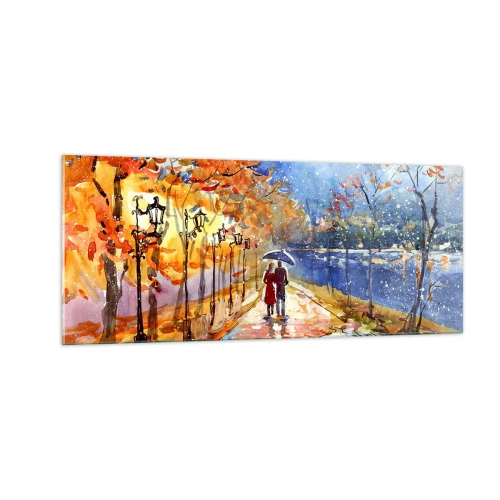 Quadro em vidro - Juntos até ao limite do tempo - 100x40 cm