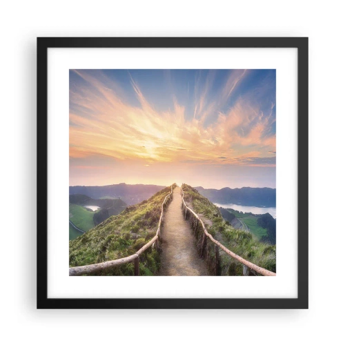 Pôster com moldura preta - Perto do céu - 40x40 cm