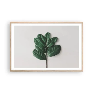 Pôster com moldura de carvalho claro - Desenho da própria natureza - 91x61 cm
