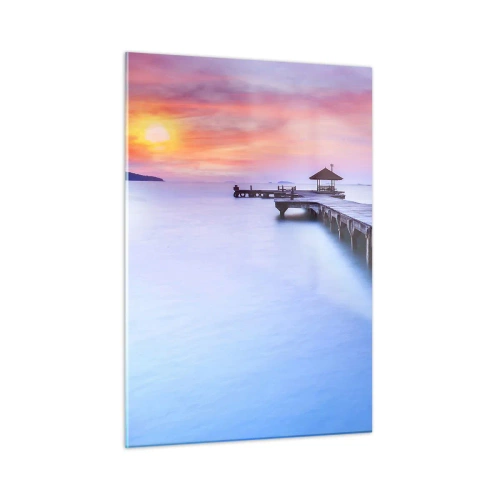 Quadro em vidro - Um mar de paz no horizonte - 50x70 cm