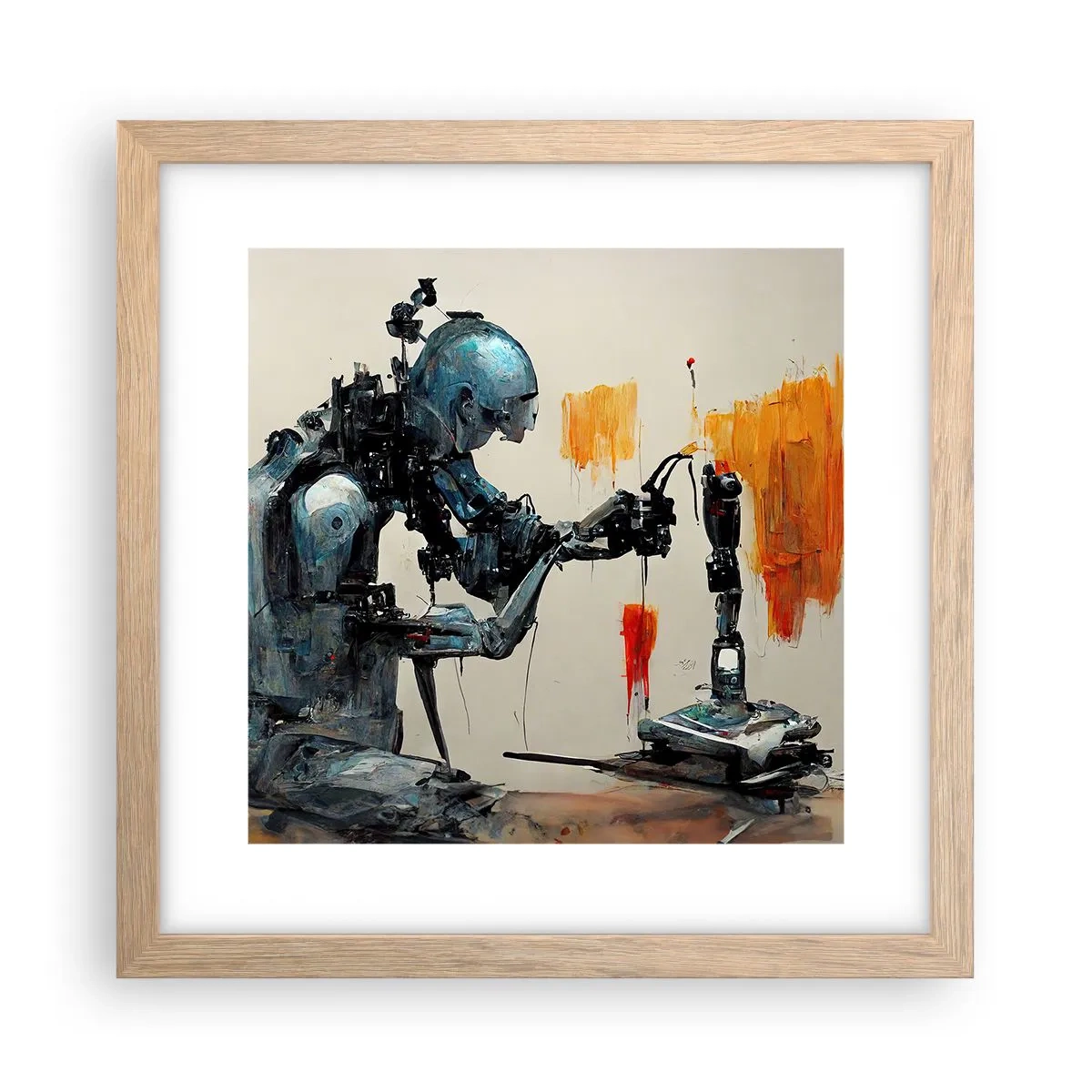 Pôster com moldura de carvalho claro - Já amanhã… - 30x30 cm