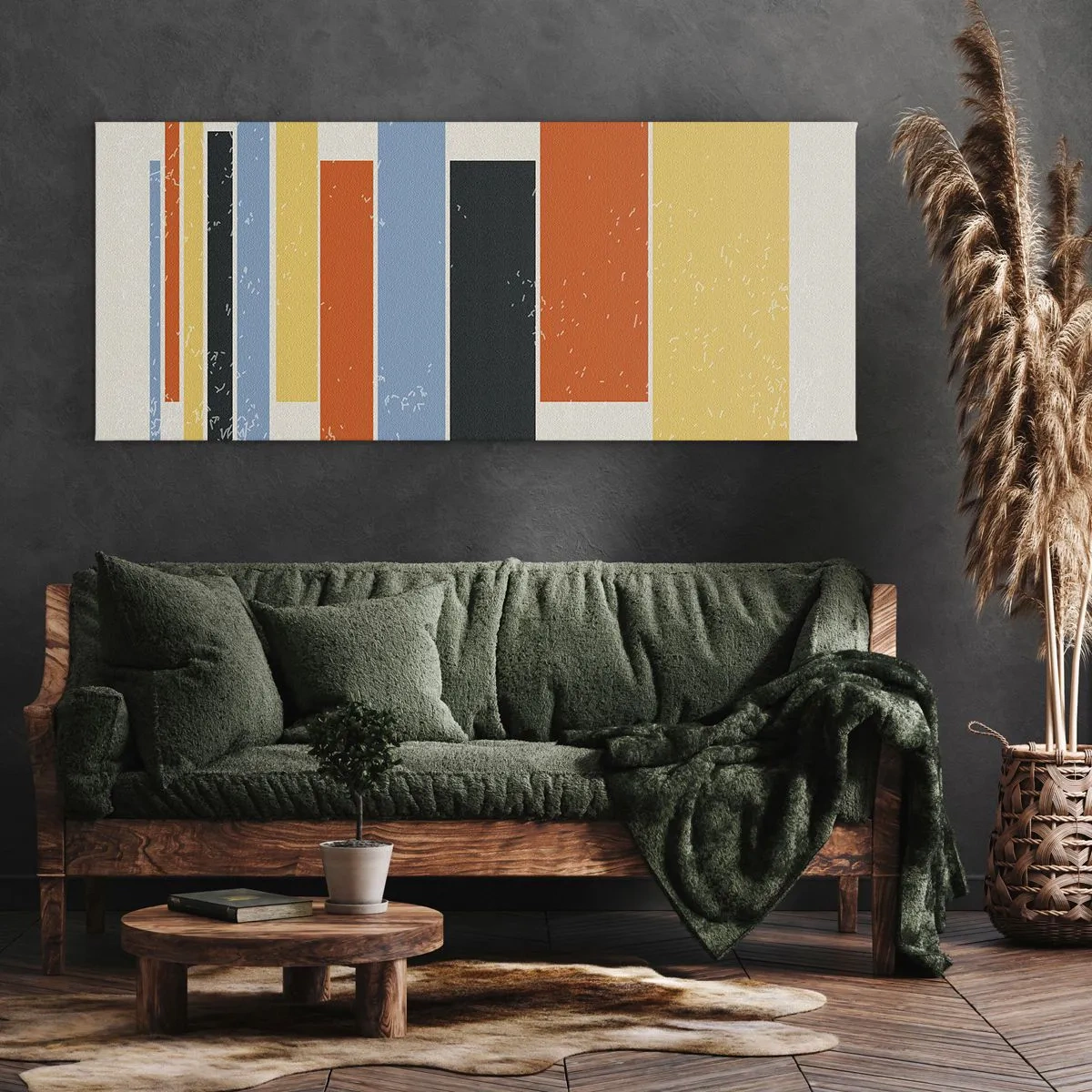 Quadro em tela - Notação musical - 100x40 cm