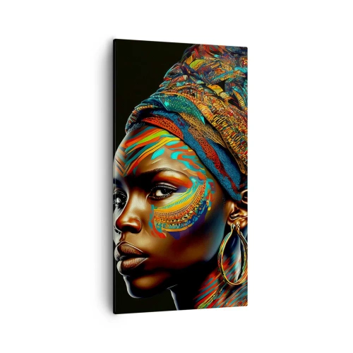 Quadro em tela - Rainha africana - 55x100 cm