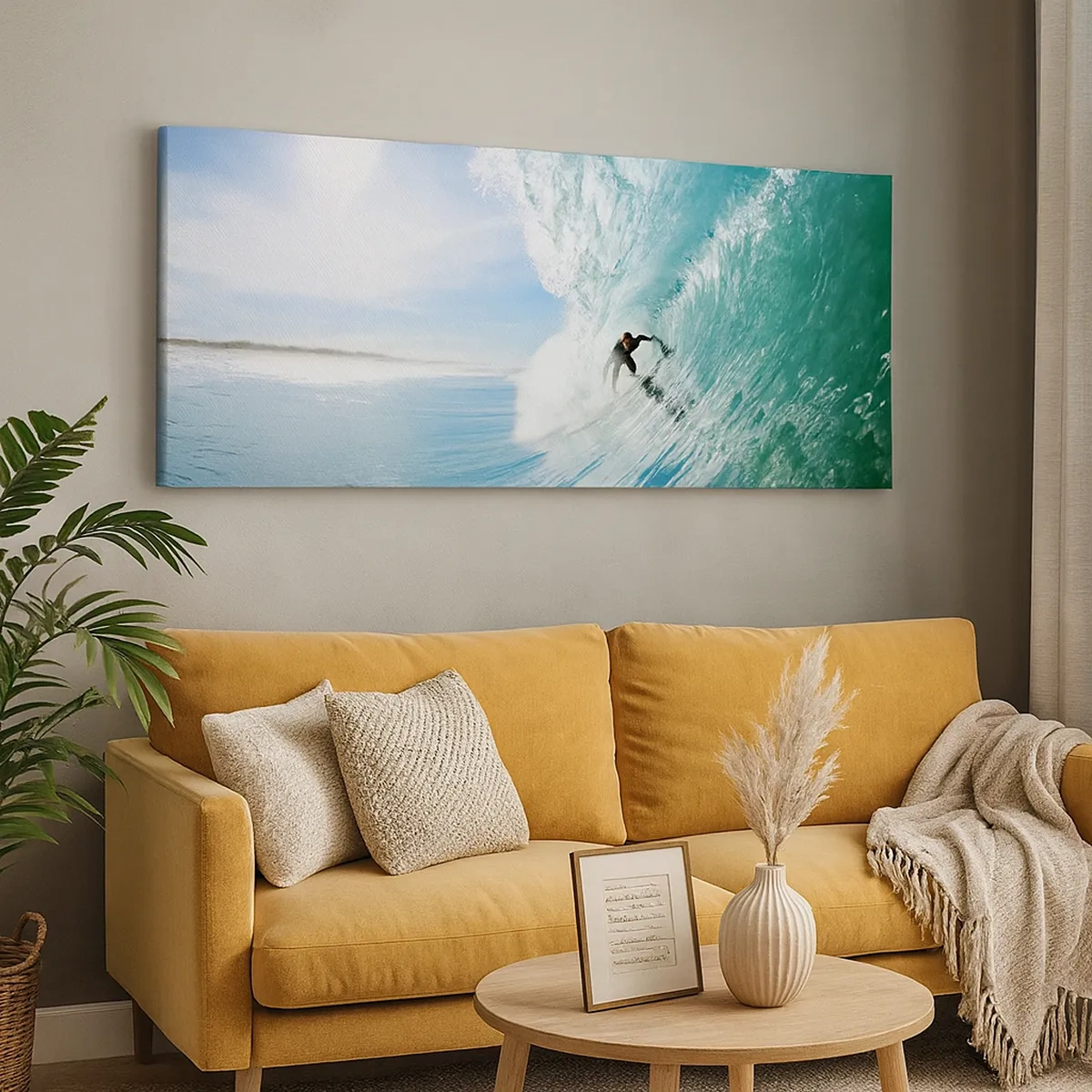 Quadro em tela - Na crista da onda - 30x30 cm