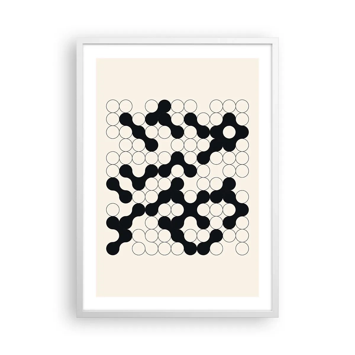 Pôster em moldura branca - Jogo chinês – variação - 50x70 cm