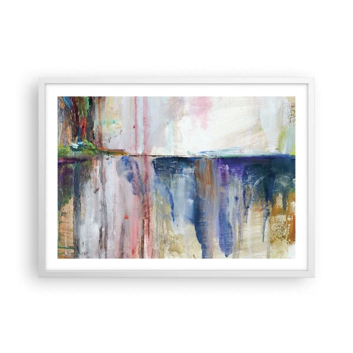 Pôster em moldura branca - Impressões coloridas e associações - 70x50 cm