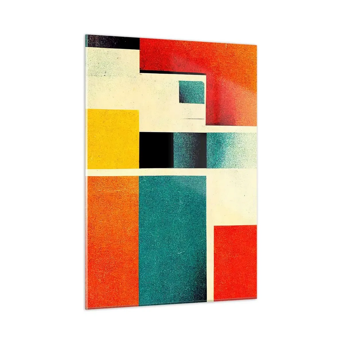 Quadro em vidro - Abstração geométrica – boa energia - 50x70 cm