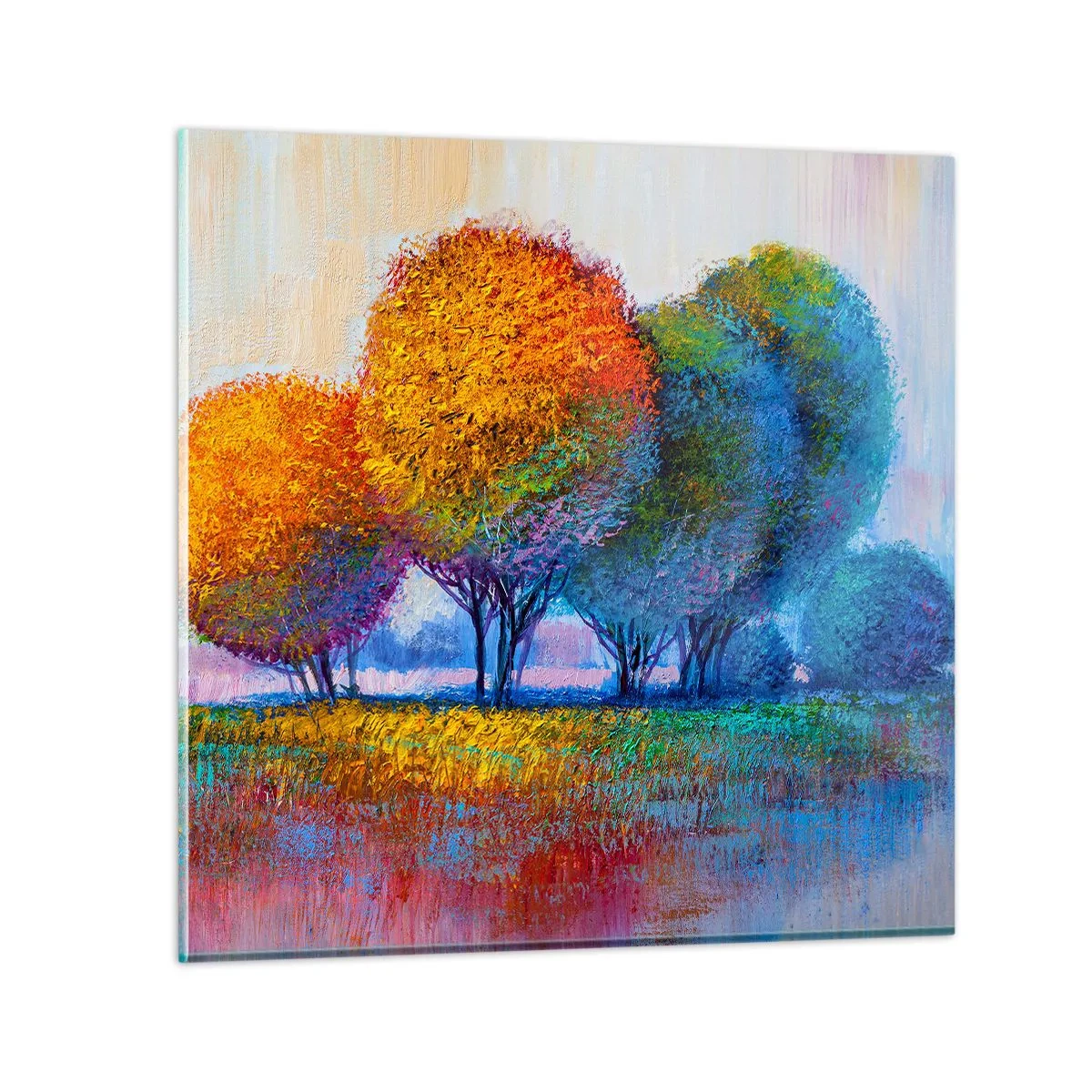 Quadro em vidro - Um amontoado de cores lascivas - 30x30 cm