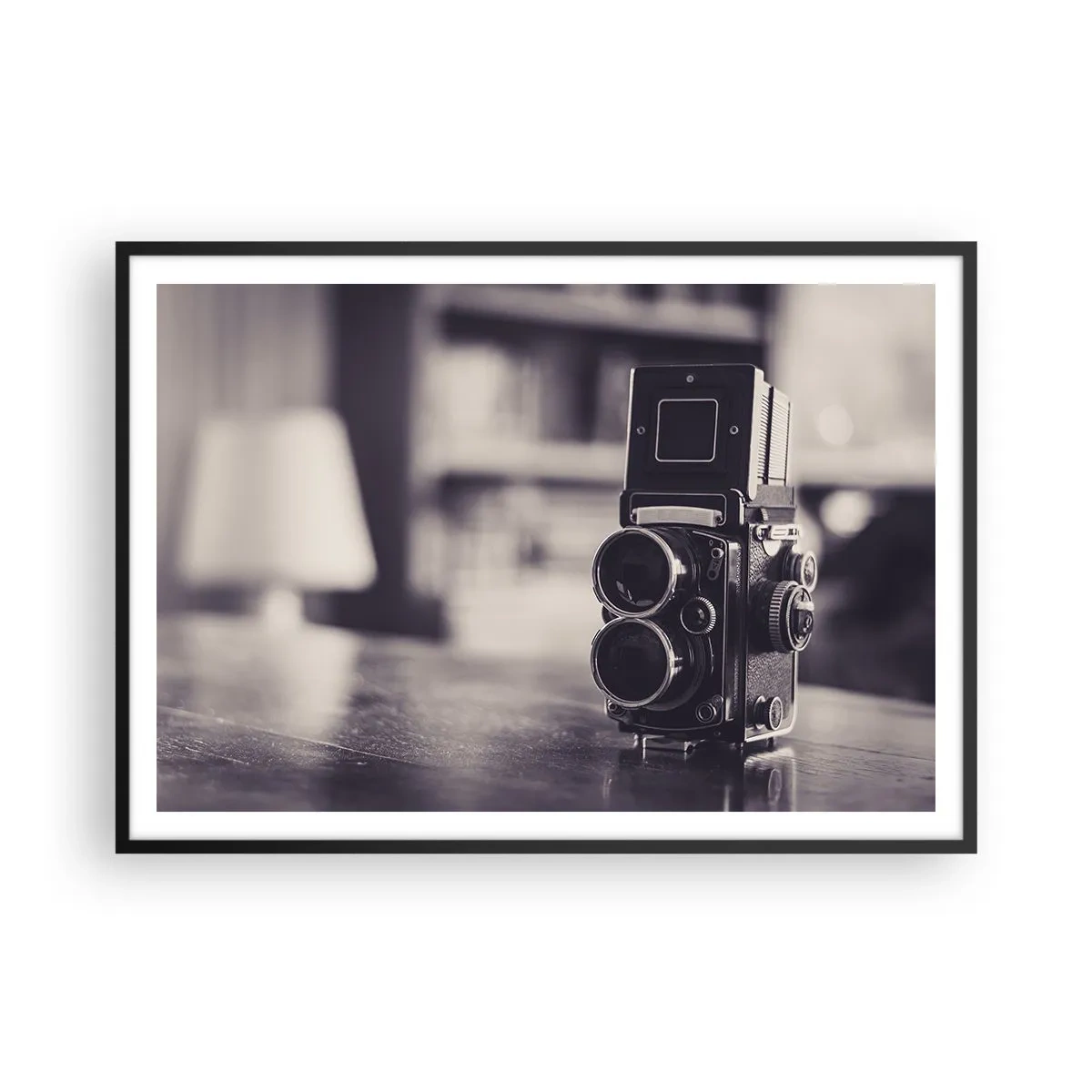 Pôster com moldura preta - A magia da fotografia antiga - 100x70 cm