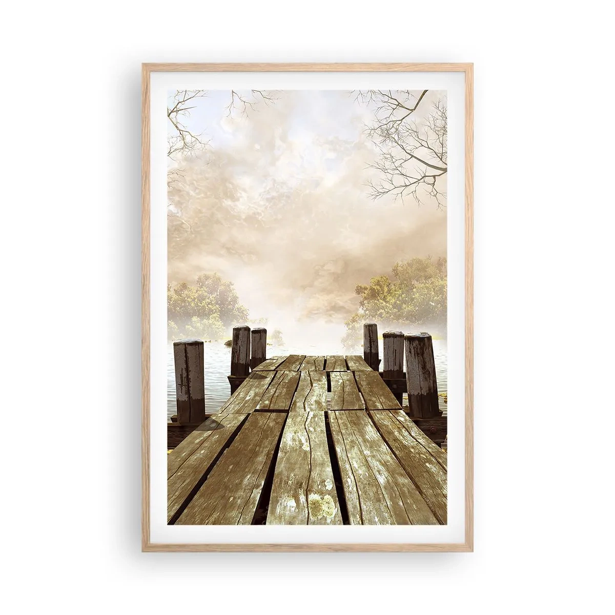 Pôster com moldura de carvalho claro - A leve tristeza do outono - 61x91 cm