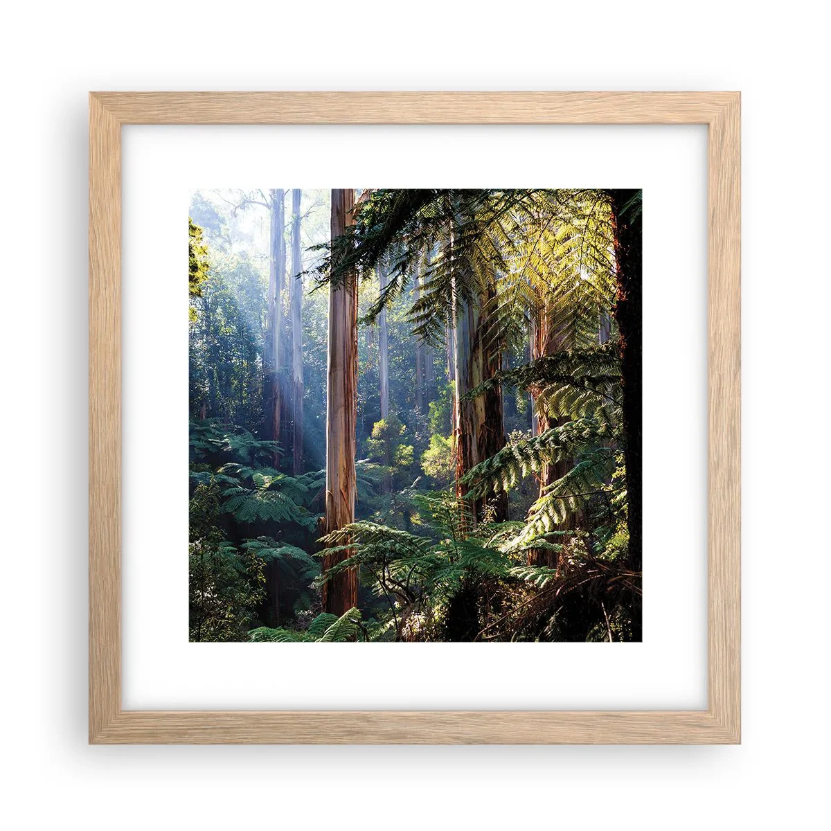 Pôster com moldura de carvalho claro - Um conto de fadas da floresta - 30x30 cm