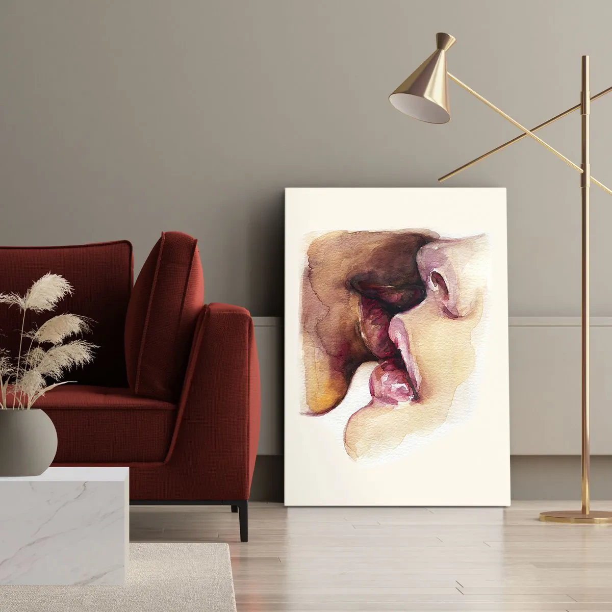 Quadro em tela - Como a noite e o dia, a terra e o céu - 65x120 cm