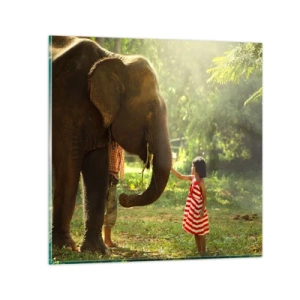 Quadro em vidro - O poder da amizade - 50x50 cm