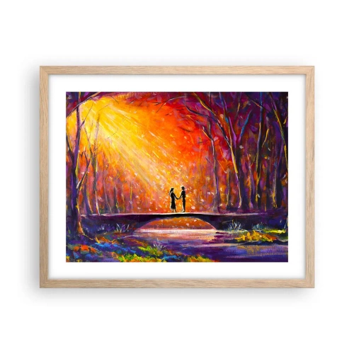 Pôster com moldura de carvalho claro - O céu também os ama - 50x40 cm