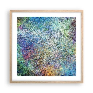 Pôster com moldura de carvalho claro - Não é assim tão simples - 50x50 cm