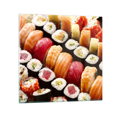 Quadro em vidro - Cores e sabores da Ásia - 30x30 cm